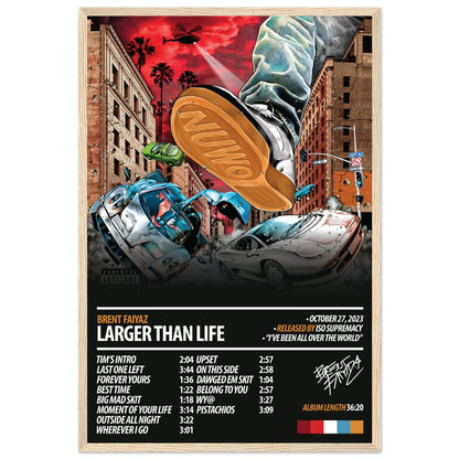 BRENT FAIYAZ Album Poster | Larger Than Life - ChordPrints