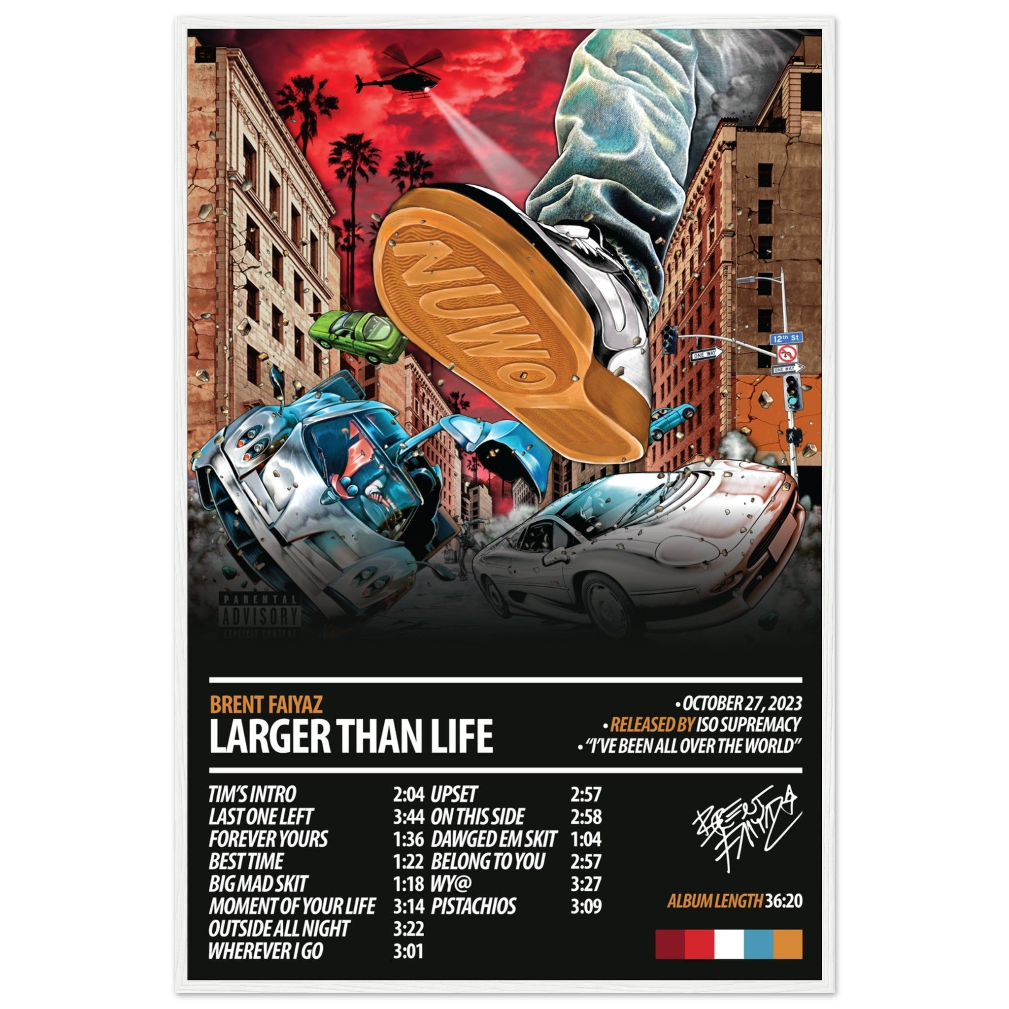 BRENT FAIYAZ Album Poster | Larger Than Life – ChordPrints