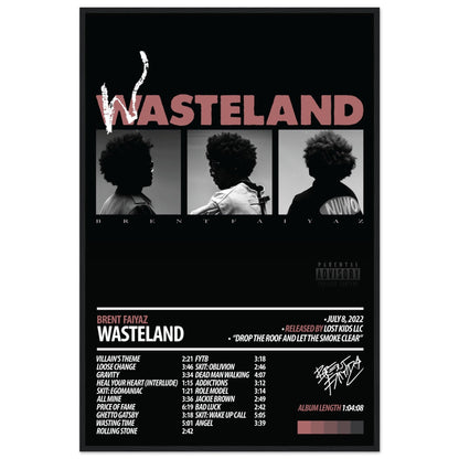BRENT FAIYAZ Album Poster | Wasteland - ChordPrints