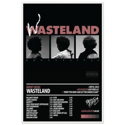 BRENT FAIYAZ Album Poster | Wasteland - ChordPrints