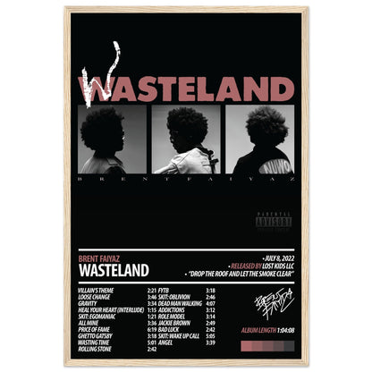 BRENT FAIYAZ Album Poster | Wasteland - ChordPrints