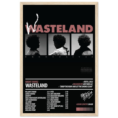 BRENT FAIYAZ Album Poster | Wasteland - ChordPrints