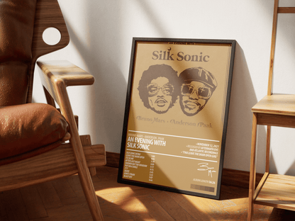 BRUNO MARS Album Poster | An Evening With Silk Sonic - ChordPrints