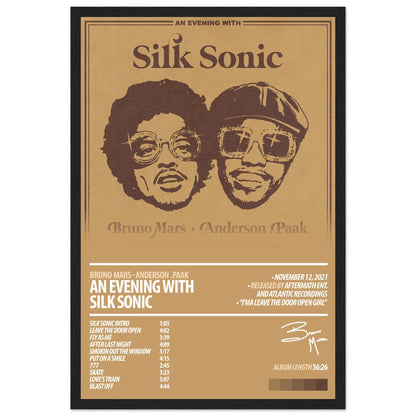 BRUNO MARS Album Poster | An Evening With Silk Sonic - ChordPrints
