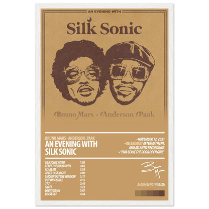 BRUNO MARS Album Poster | An Evening With Silk Sonic - ChordPrints