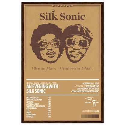 BRUNO MARS Album Poster | An Evening With Silk Sonic - ChordPrints