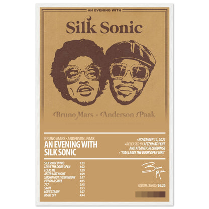 BRUNO MARS Album Poster | An Evening With Silk Sonic - ChordPrints
