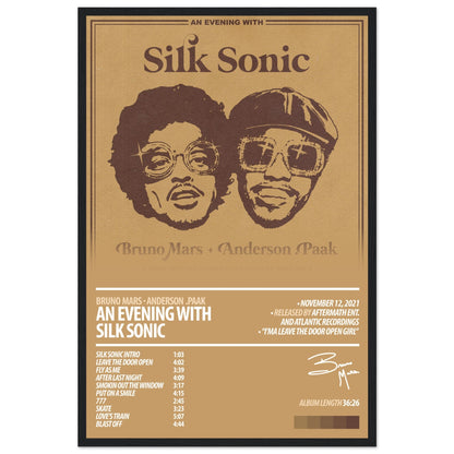 BRUNO MARS Album Poster | An Evening With Silk Sonic - ChordPrints