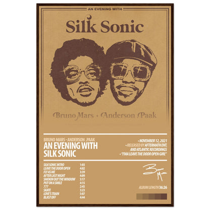 BRUNO MARS Album Poster | An Evening With Silk Sonic - ChordPrints