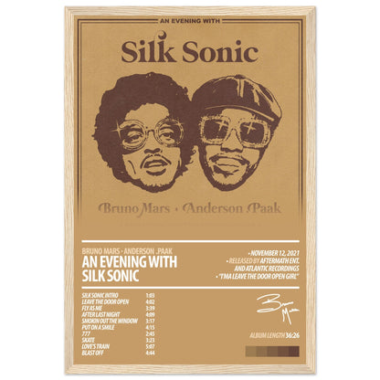 BRUNO MARS Album Poster | An Evening With Silk Sonic - ChordPrints