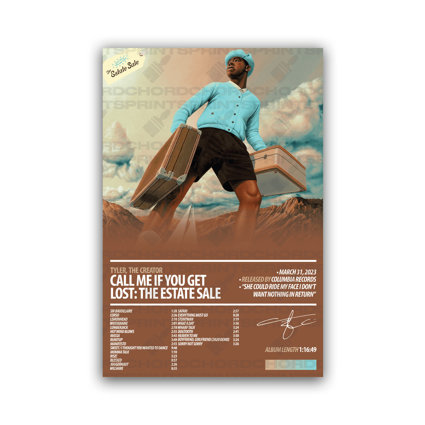 TYLER, THE CREATOR Album Poster | CALL ME IF YOU GET LOST: The Estate Sale