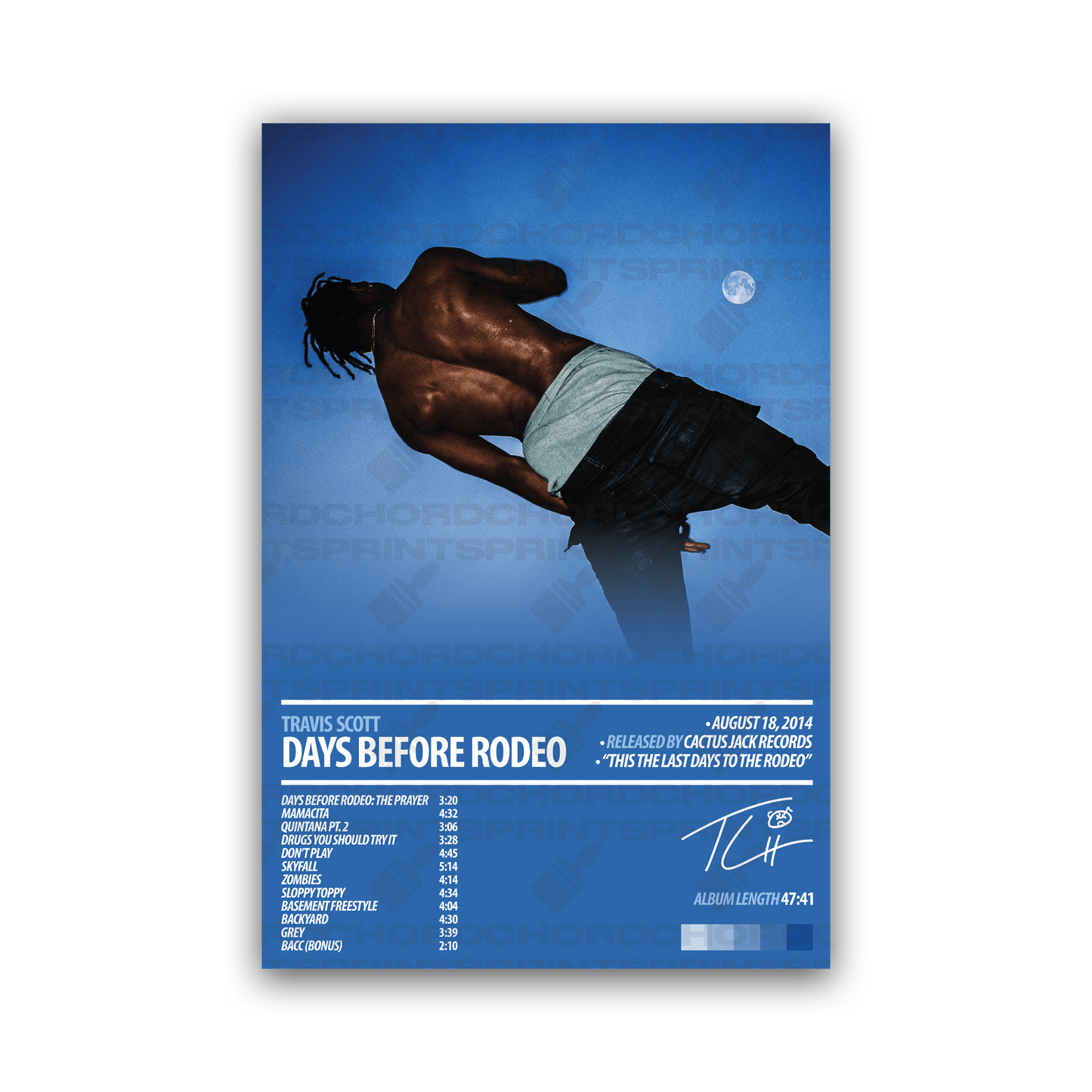 TRAVIS SCOTT Album Poster | DAYS BEFORE RODEO