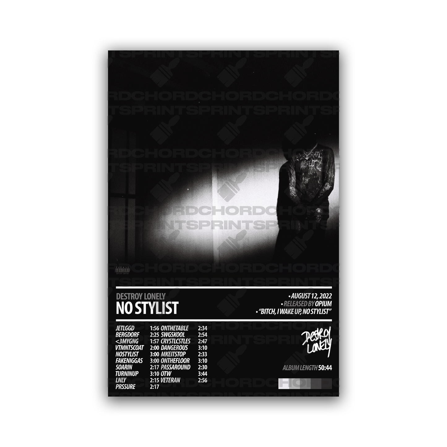 DESTROY LONELY Album Poster | No Stylist - ChordPrints