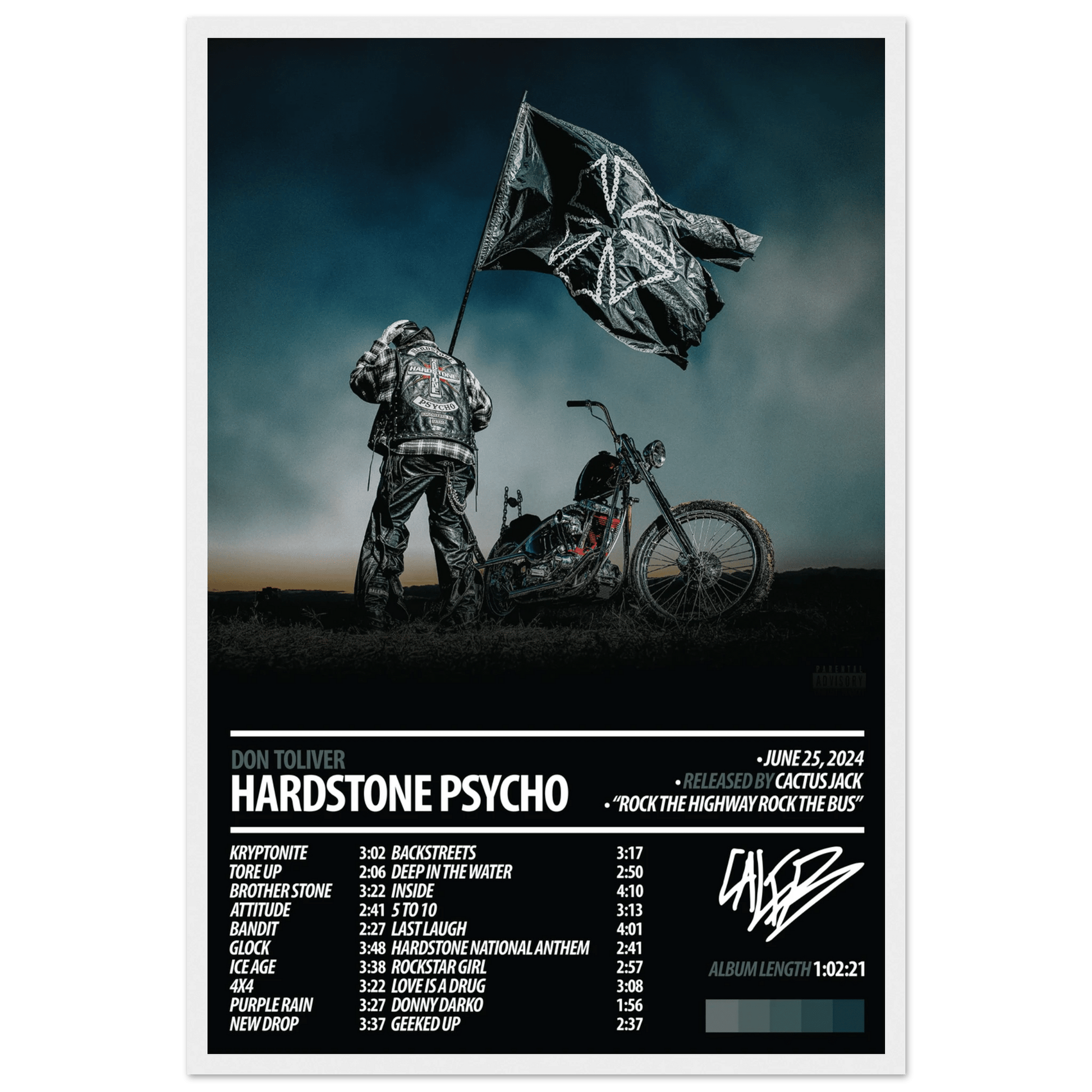 DON TOLIVER Album Poster | HARDSTONE PSYCHO - ChordPrints