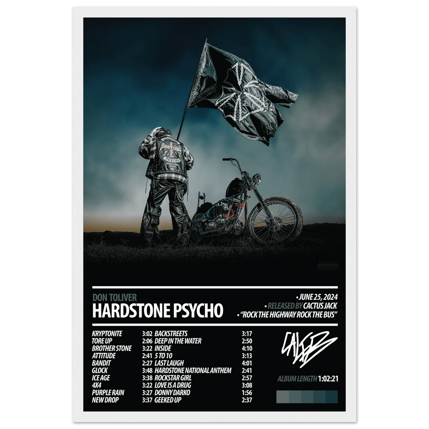 DON TOLIVER Album Poster | HARDSTONE PSYCHO - ChordPrints