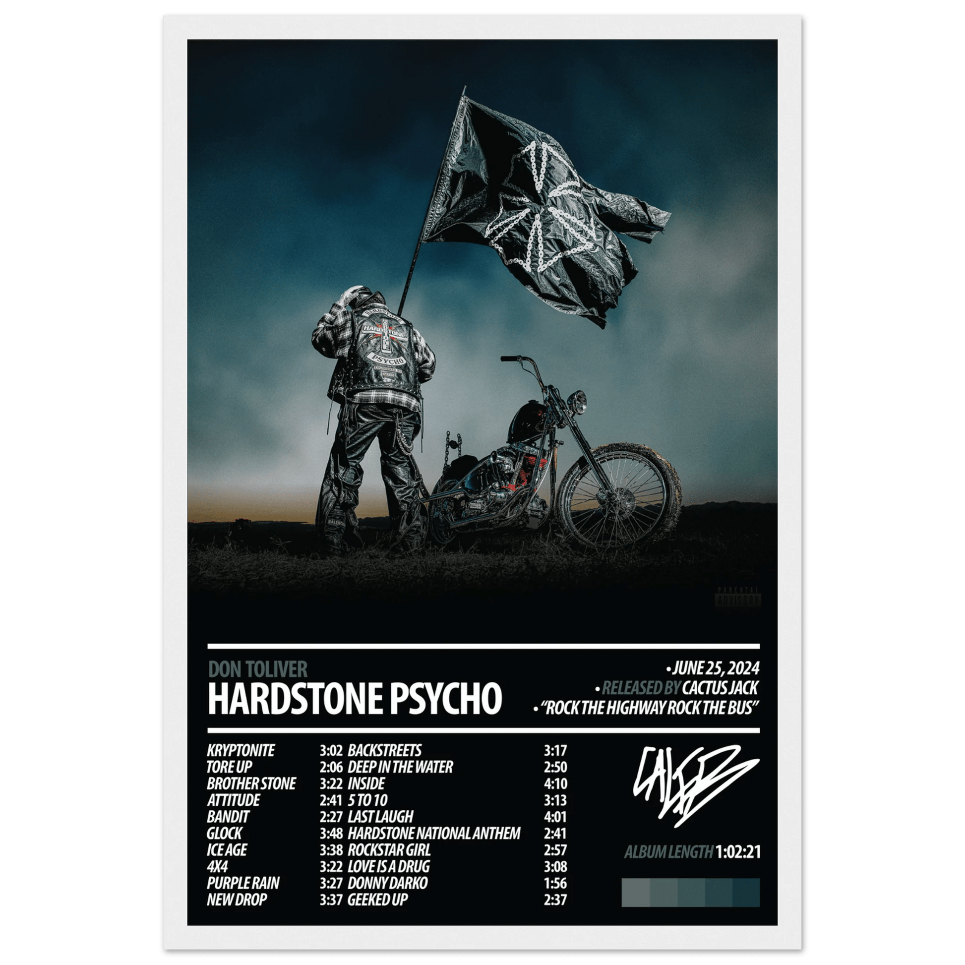 DON TOLIVER Album Poster | HARDSTONE PSYCHO - ChordPrints