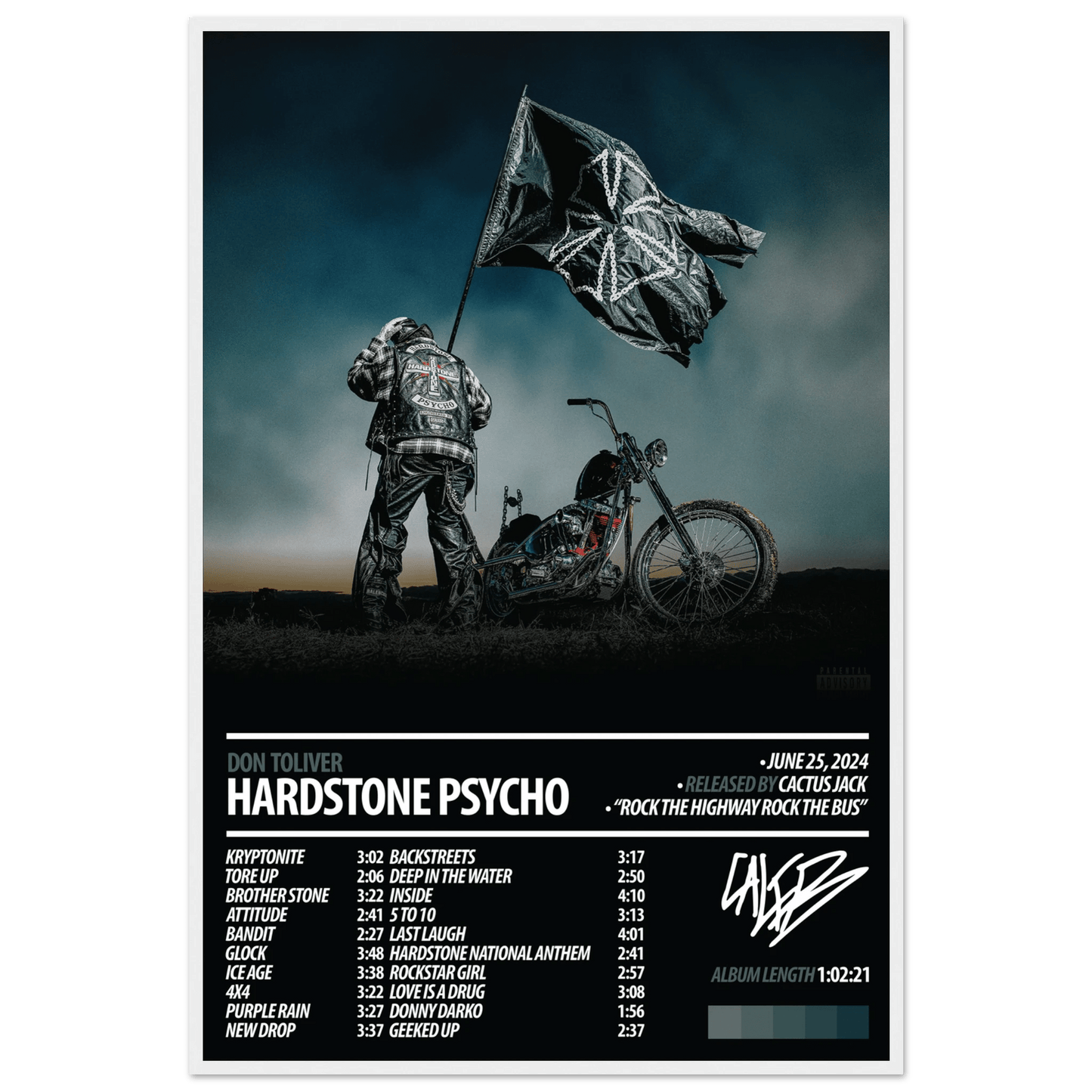 DON TOLIVER Album Poster | HARDSTONE PSYCHO - ChordPrints