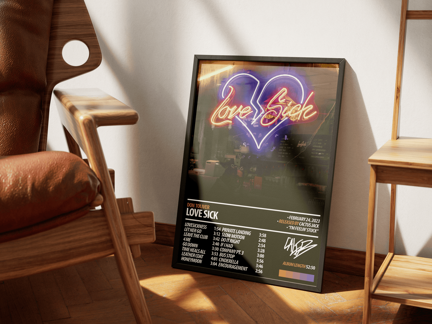 DON TOLIVER Album Poster | Love Sick - ChordPrints