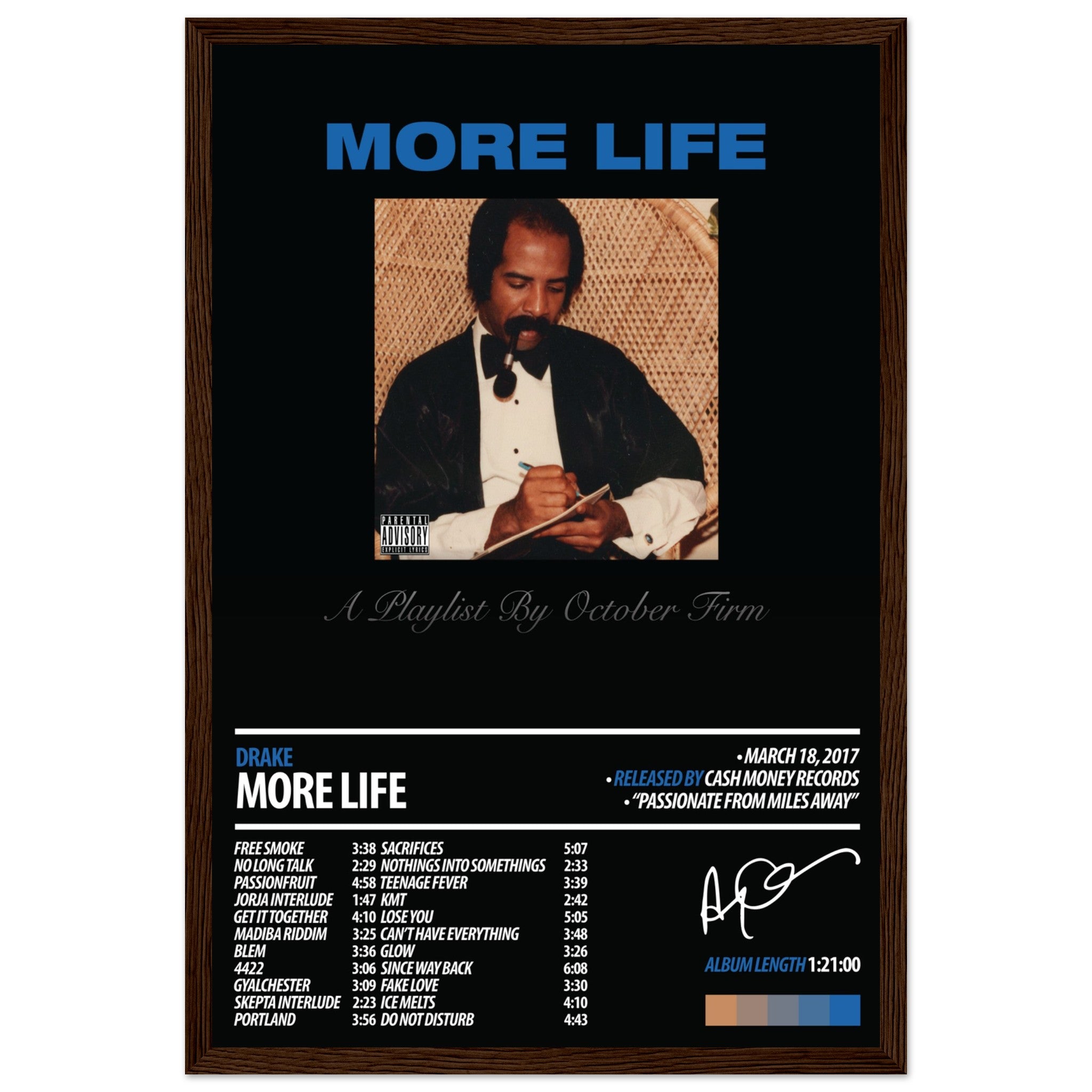 【額縁付き】 drake more life アルバムデザイン A2ポスター 額縁付き】 drake more life アルバムデザイン A2ポスター Drake