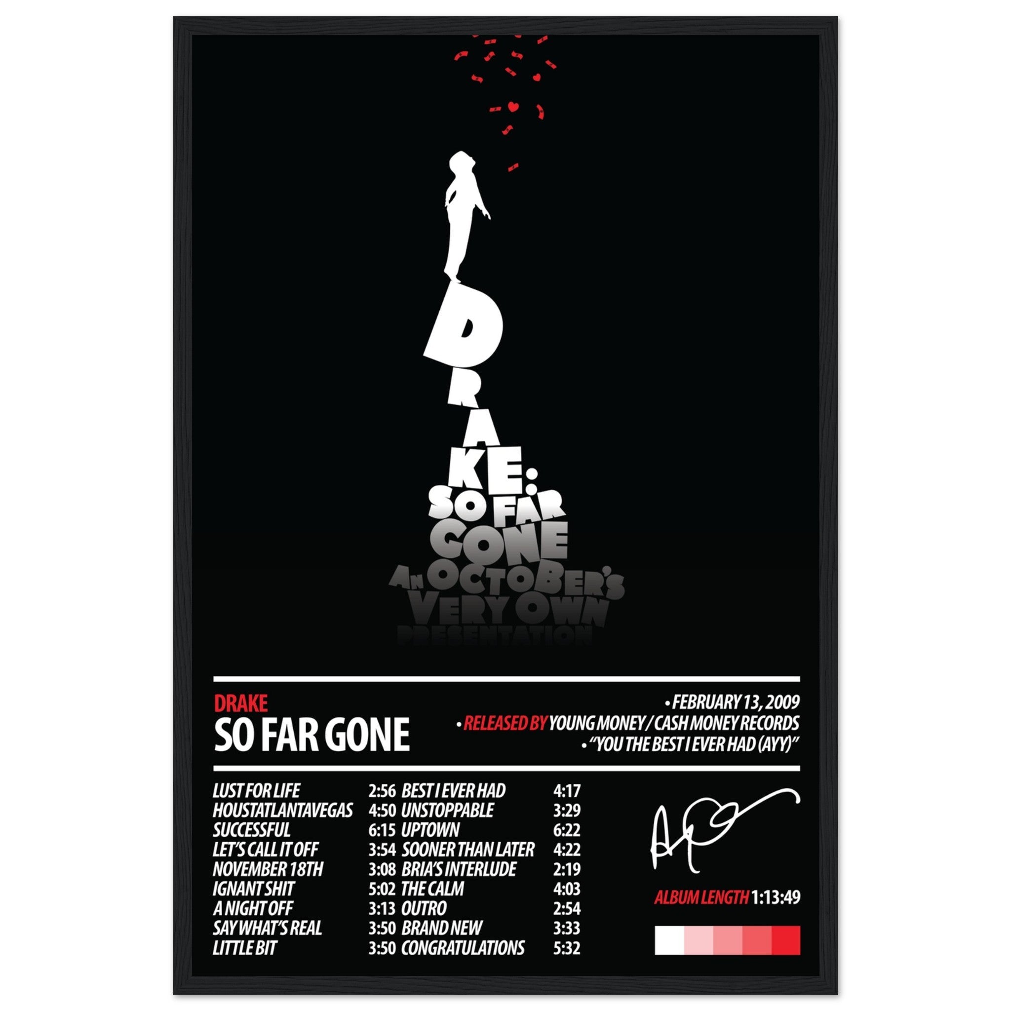 【額縁付き】 Drake / SO FAR GONE A2ポスター DRAKE Album Poster | So Far Gone – ChordPrints