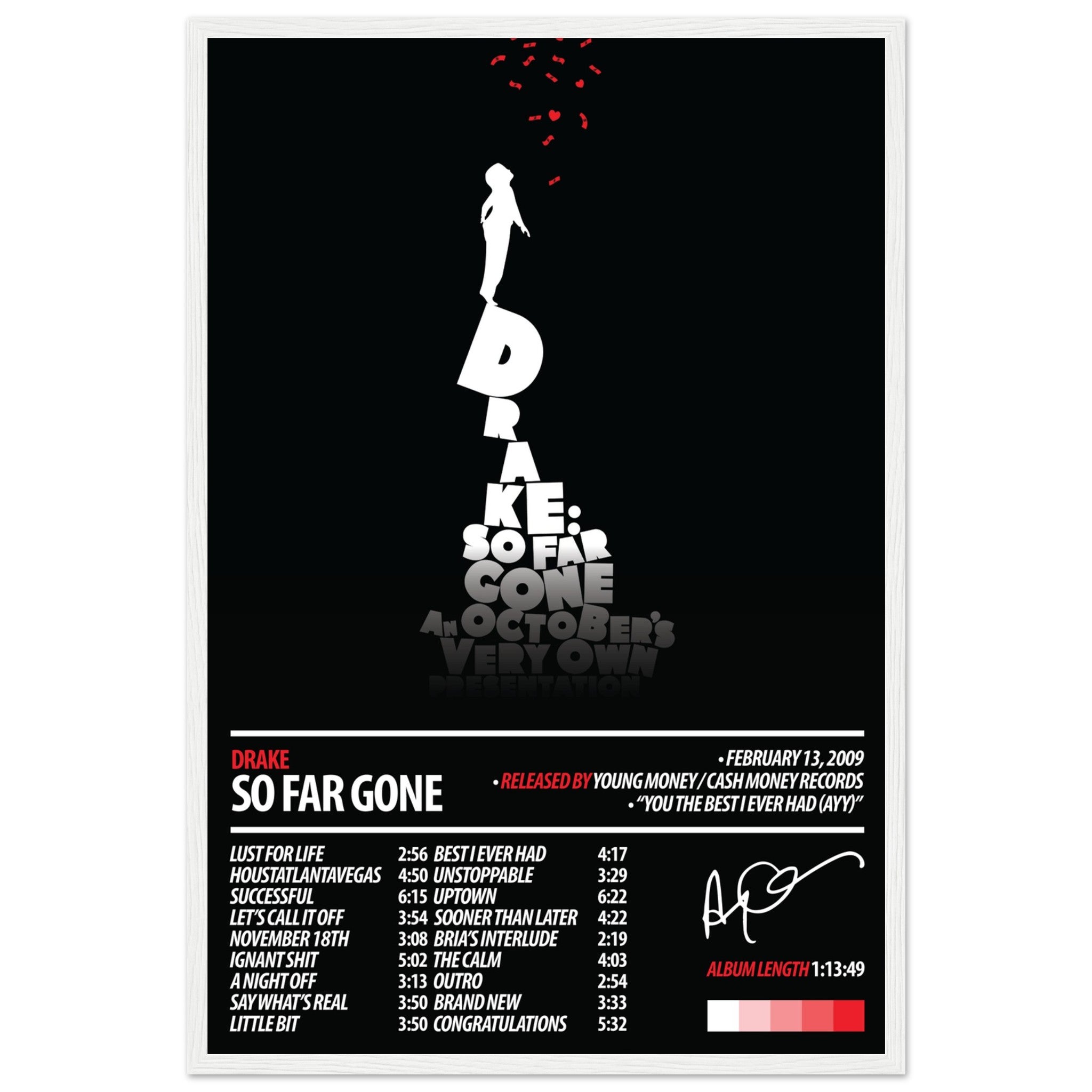 【送料無料キャンペーン】 drake-album-poster-so-far-gone ミュージシャン