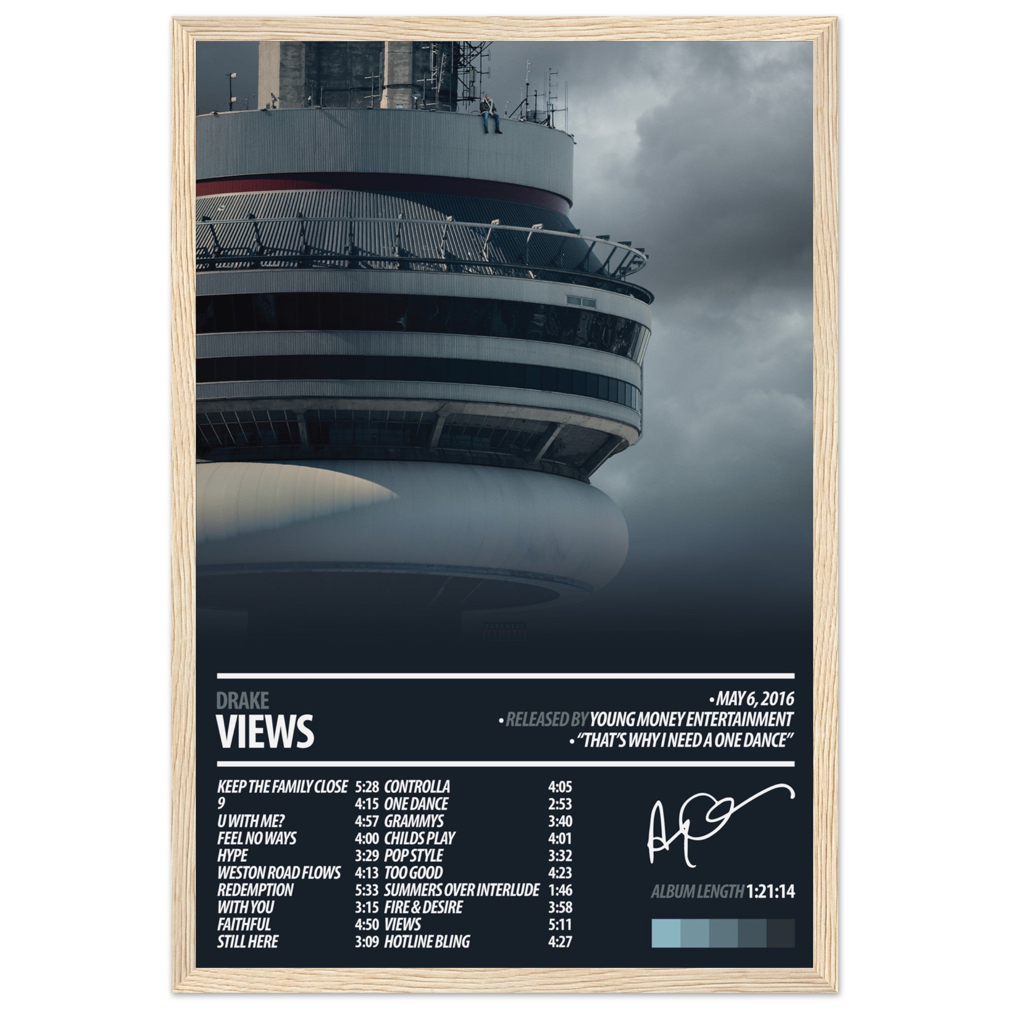 【額縁付き】 VIEWS / Drake A2ポスター Posters Drake Views - Only €11.95 – Posters Base
