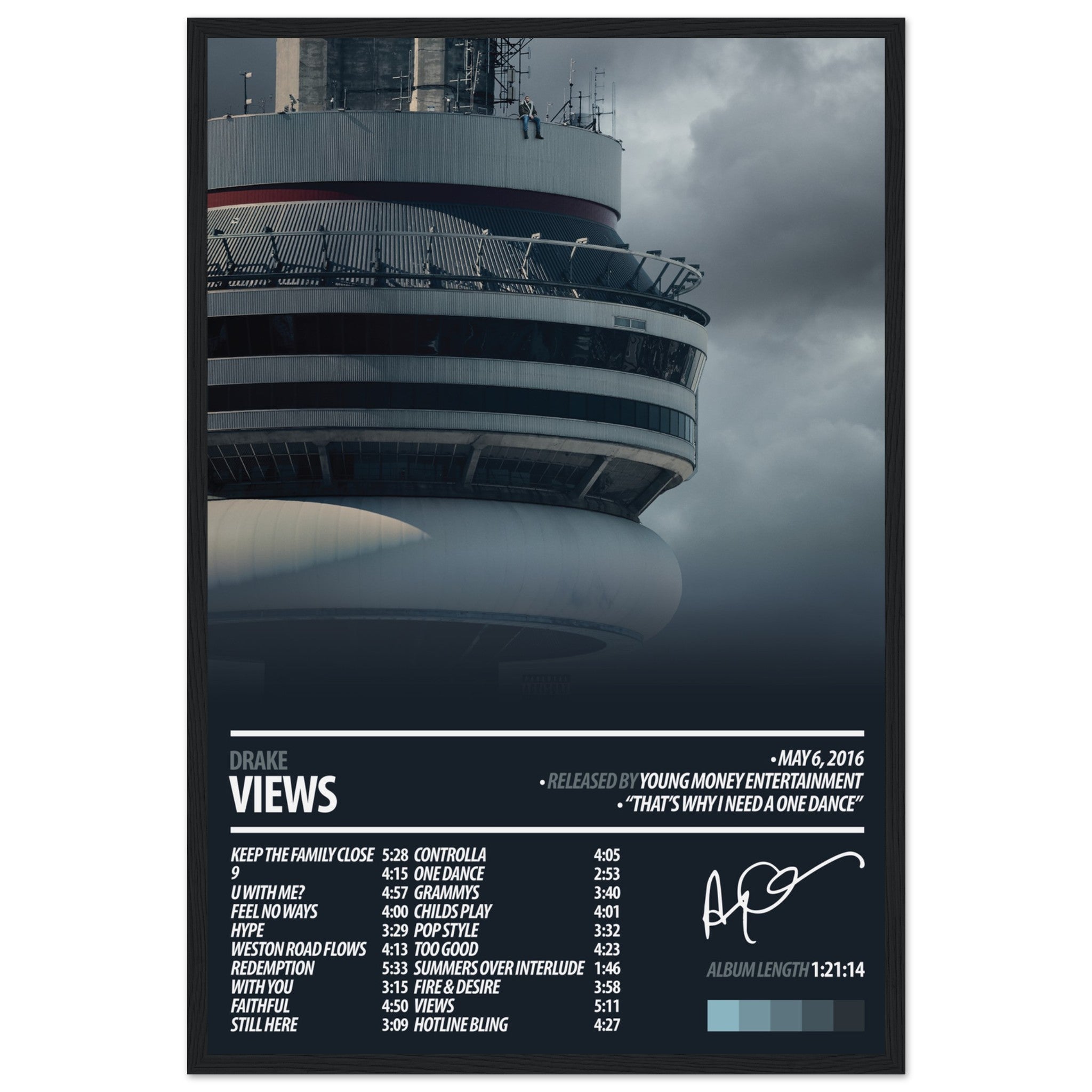 【額縁付き】 VIEWS / Drake A2ポスター DRAKE Album Poster | Views – ChordPrints