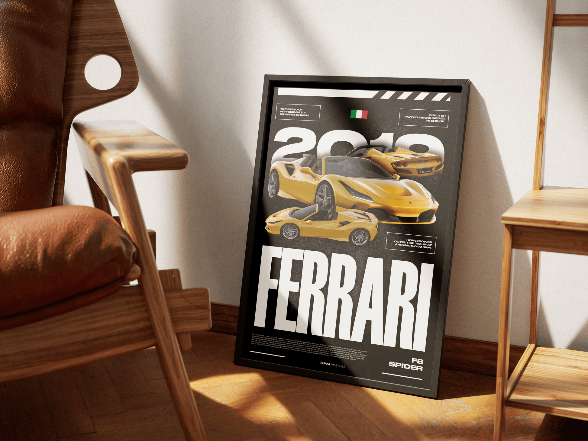 FERRARI F8 SPIDER POSTER - ChordPrints