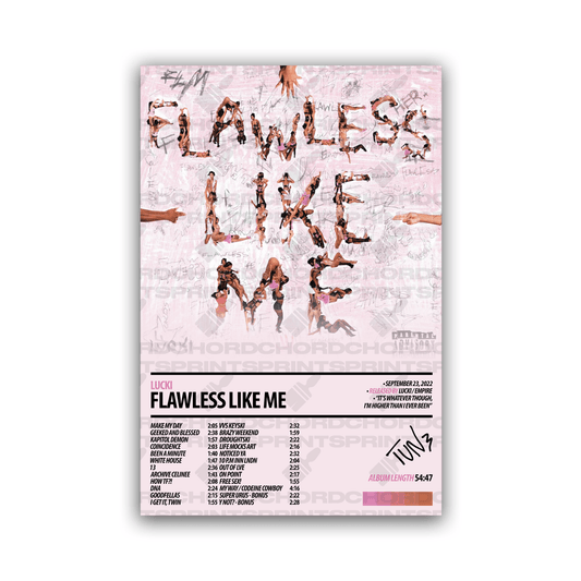 LUCKI Album Poster | FLAWLESS LIKE ME