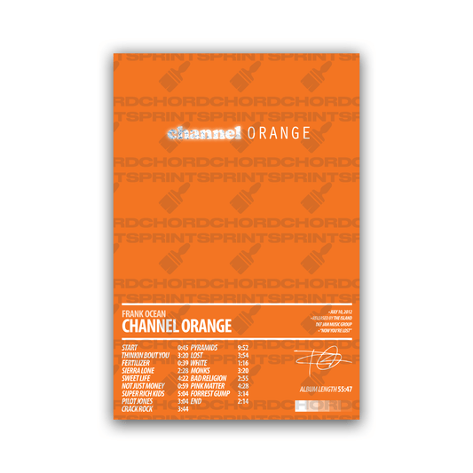 Frank Ocean Album Poster | Channel Orange - ChordPrints