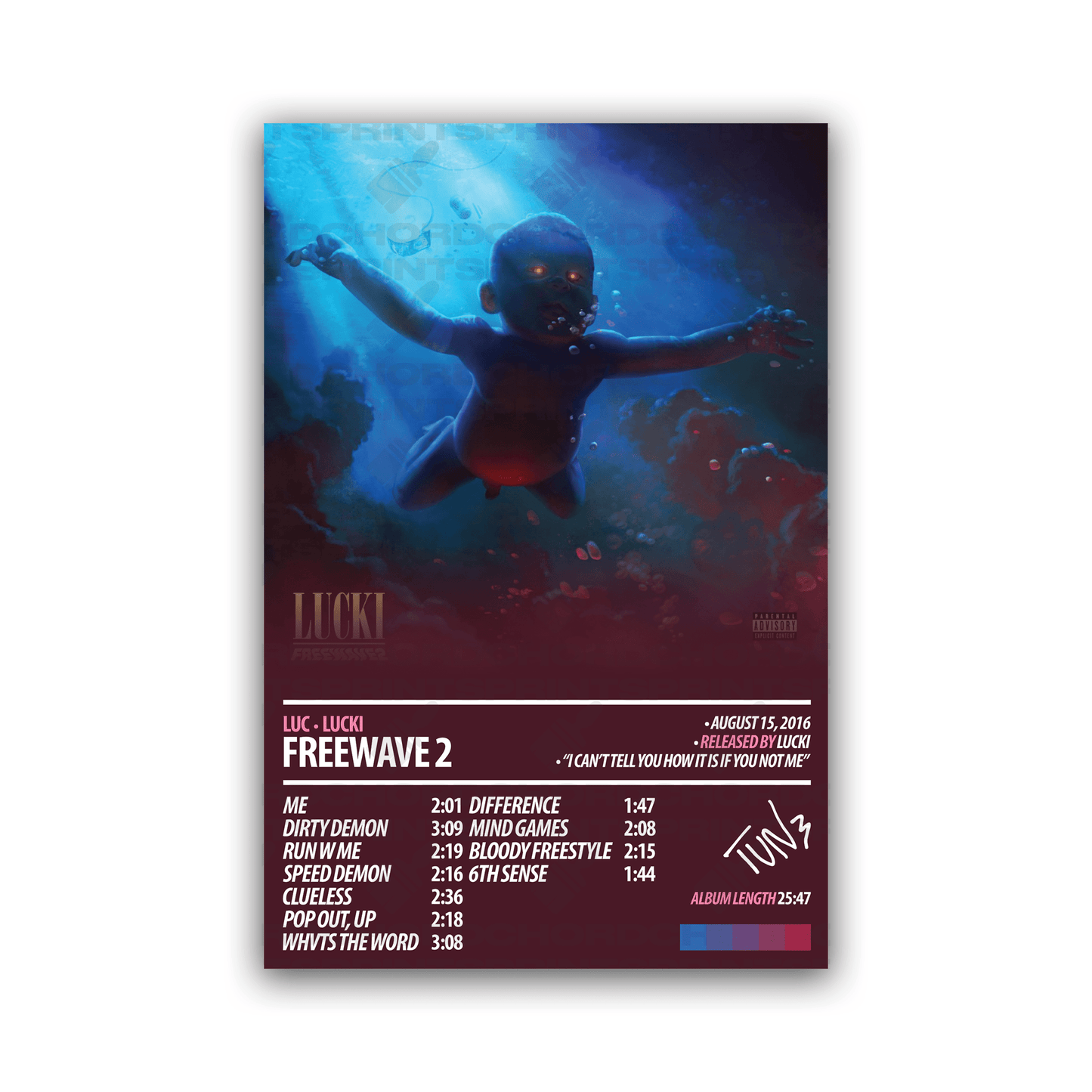 LUCKI Album Poster | Freewave 2