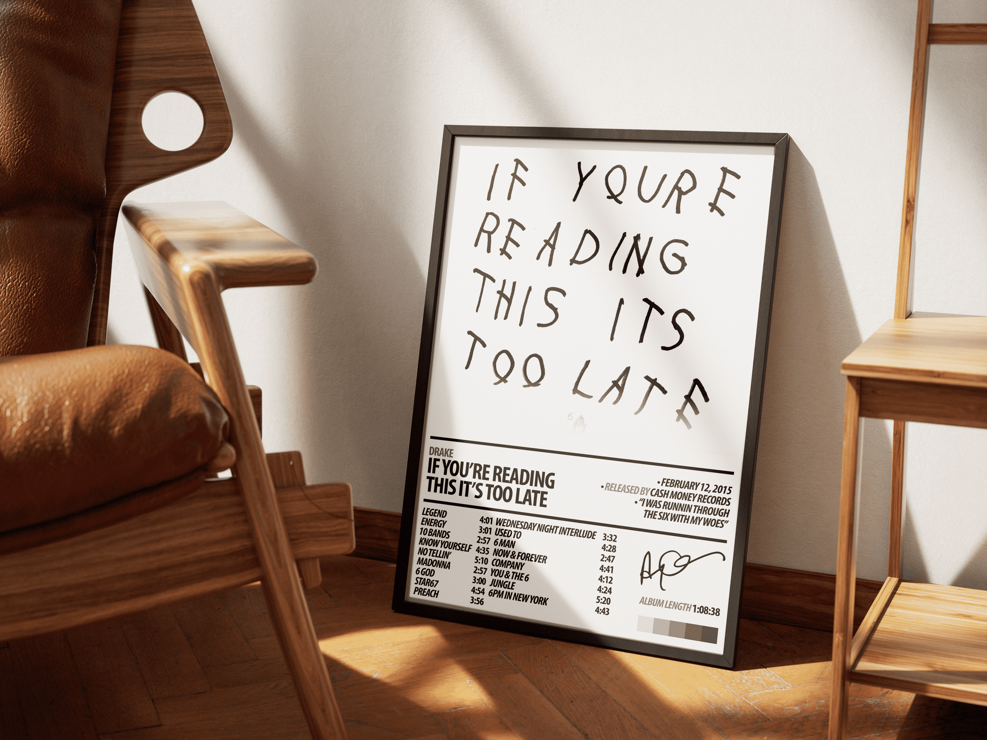 DRAKE Album Poster | If You're Reading This Its Too Late - ChordPrints
