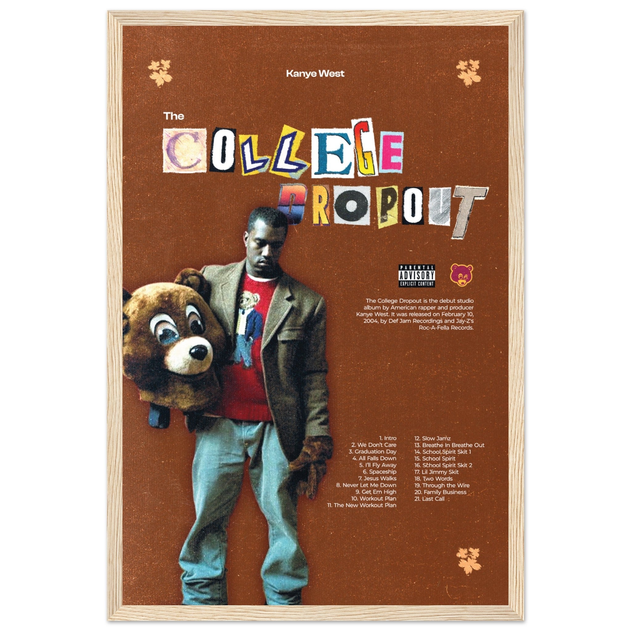 KANYE WEST Album Poster | The College Dropout V2 – ChordPrints