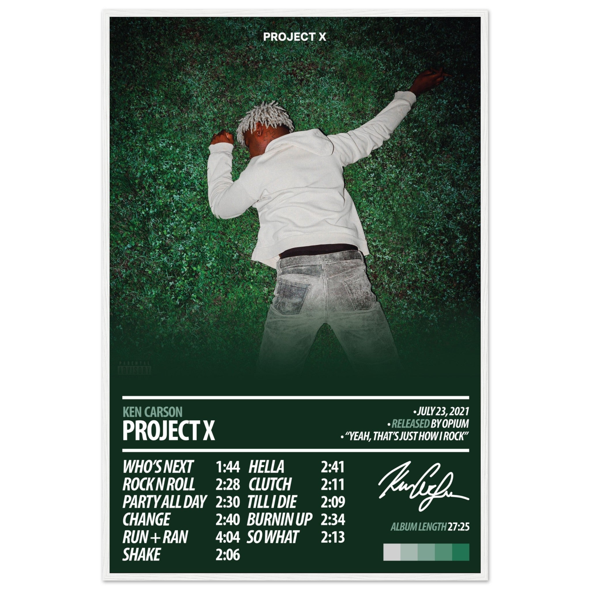 KEN CARSON Album Poster | Project X – ChordPrints