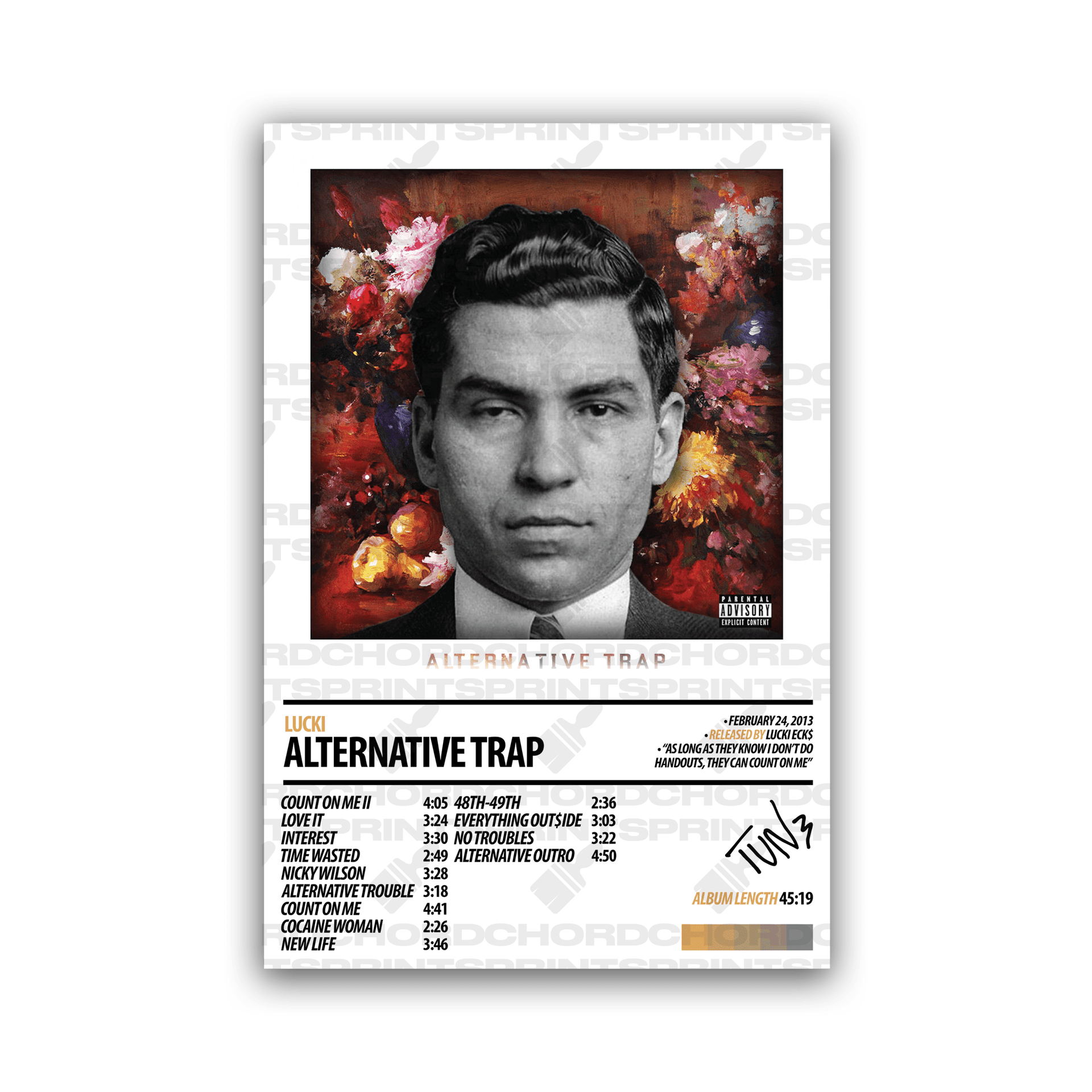 LUCKI Album Poster | Alternative Trap – ChordPrints