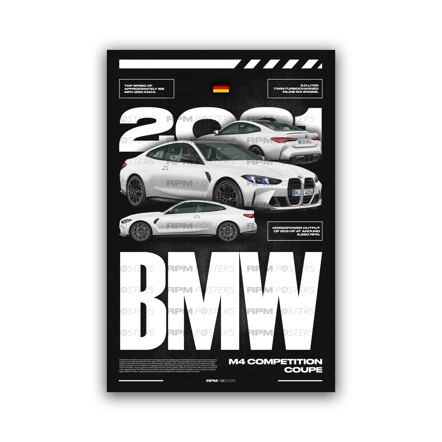 BMW M4 COMPETITION COUPE POSTER