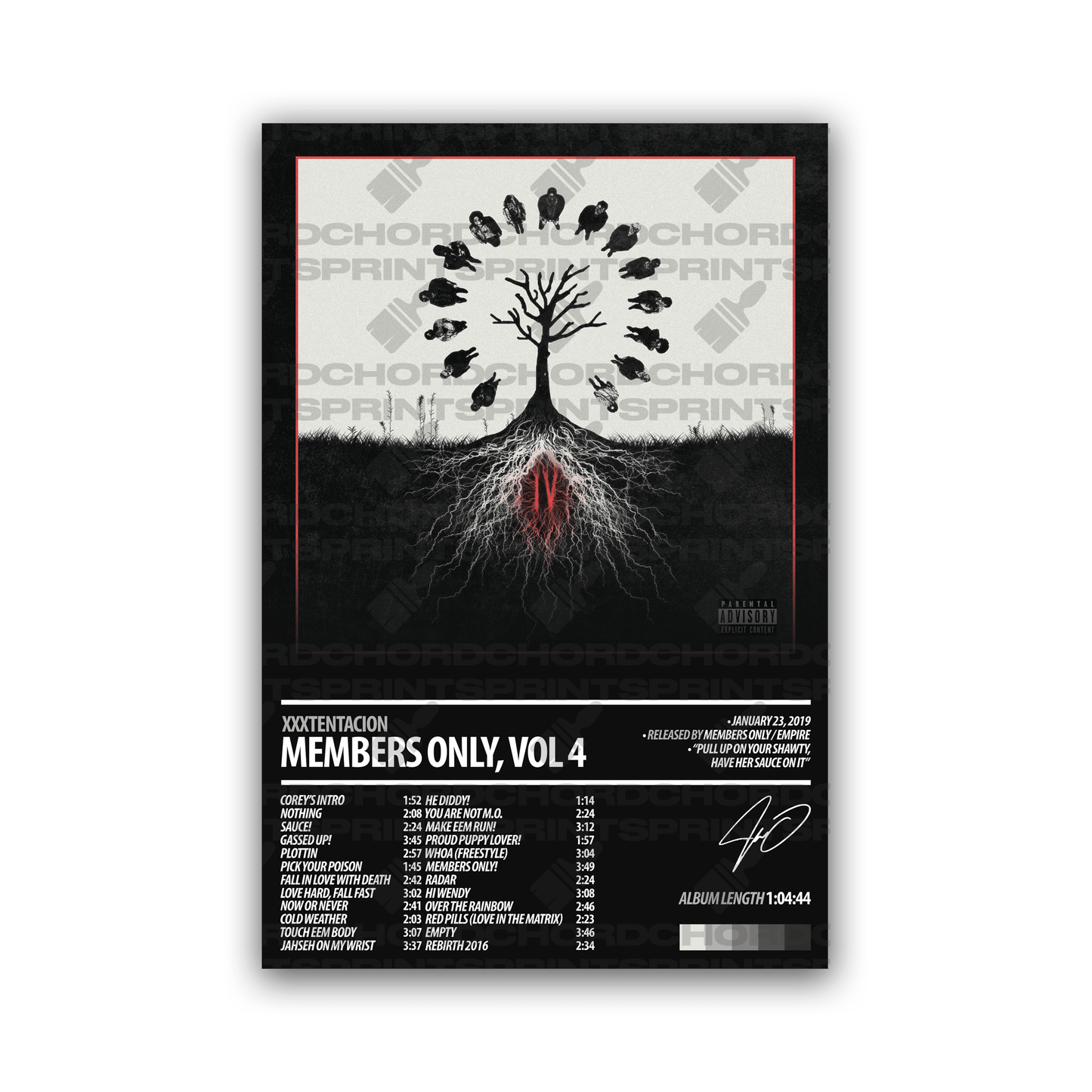 XXXTENTACION Album Poster | Members Only, Vol 4
