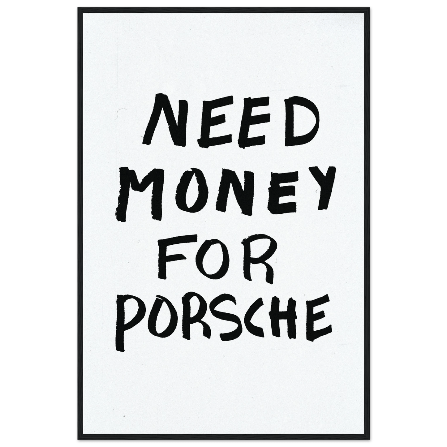 NEED MONEY FOR PORSCHE POSTER - ChordPrints