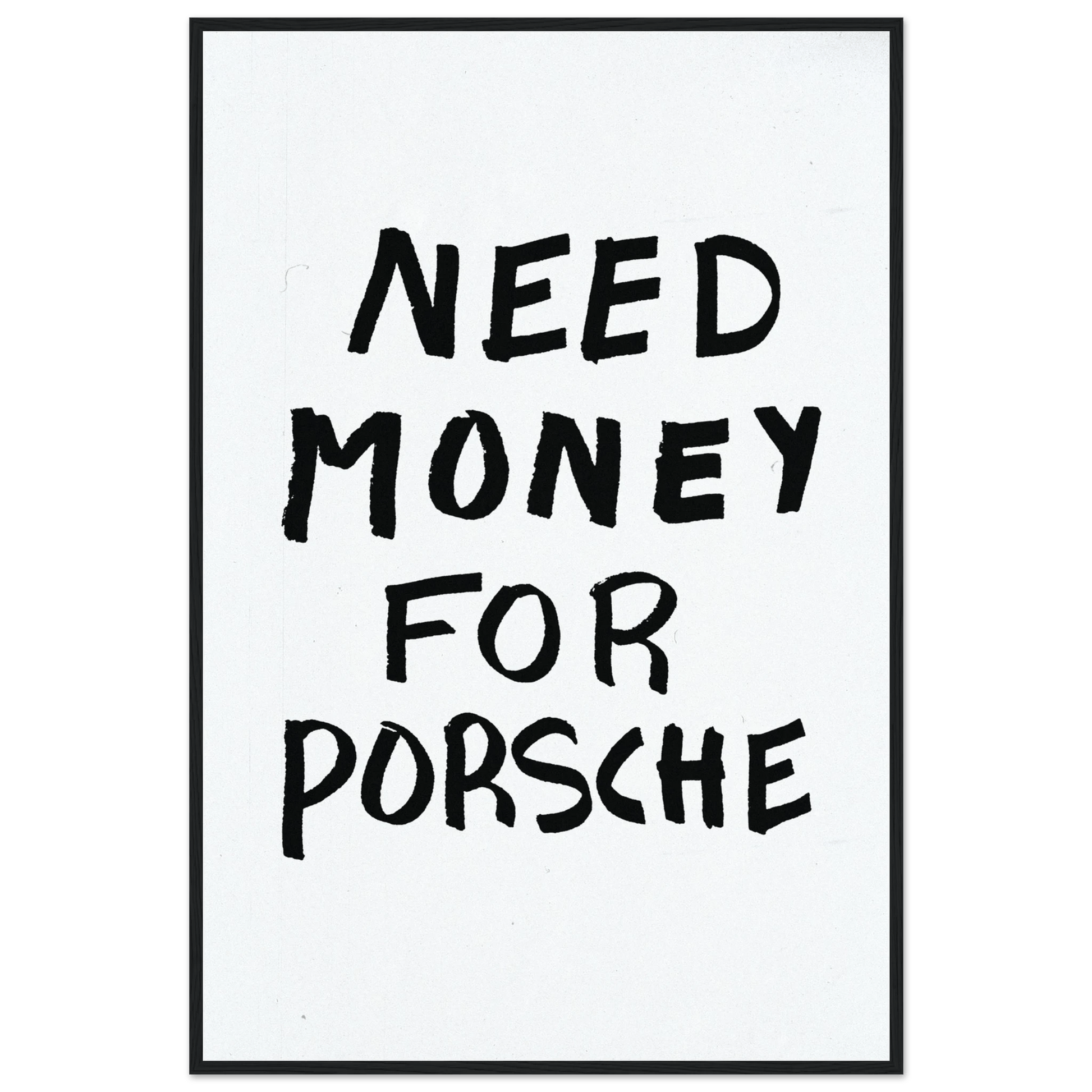 NEED MONEY FOR PORSCHE POSTER - ChordPrints