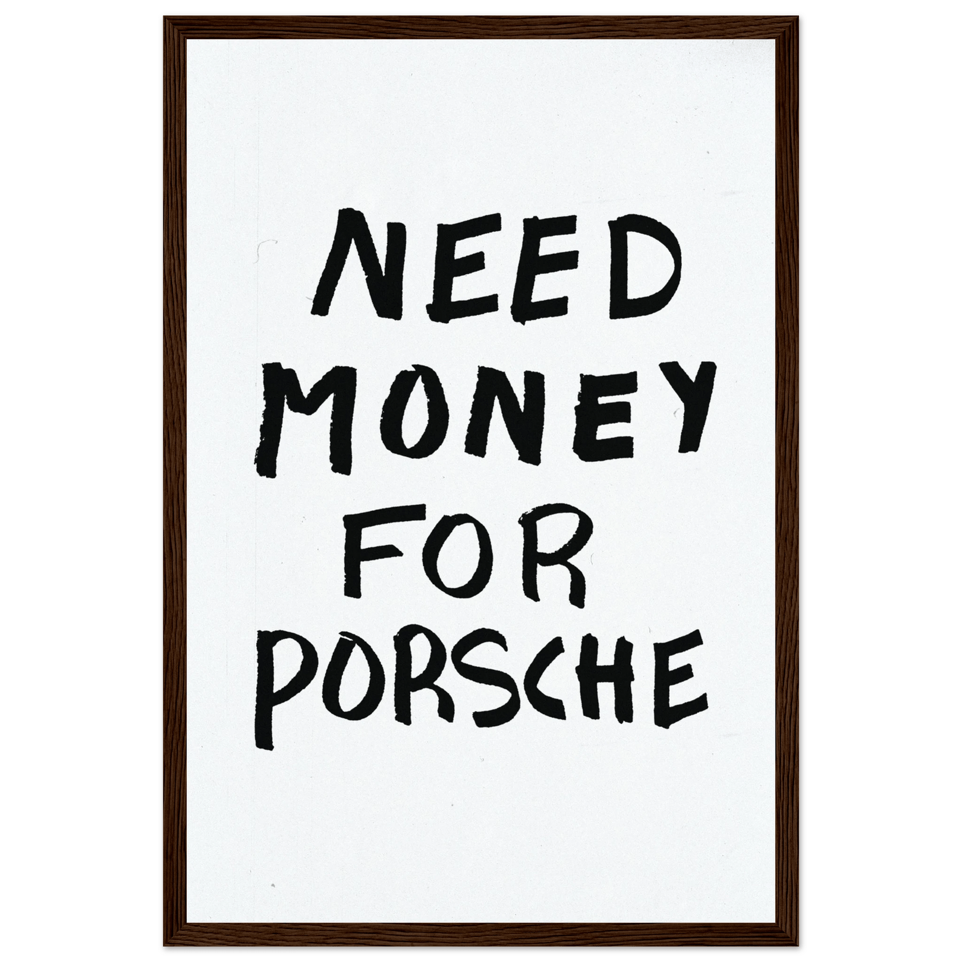 NEED MONEY FOR PORSCHE POSTER - ChordPrints