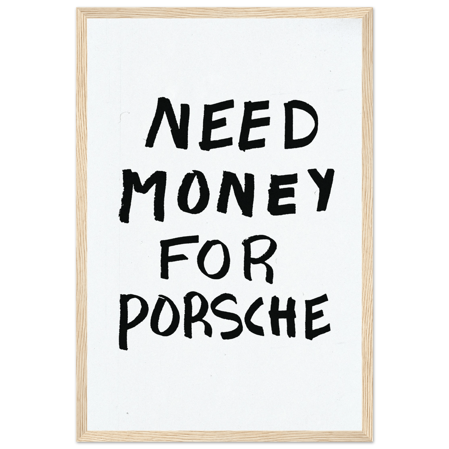NEED MONEY FOR PORSCHE POSTER - ChordPrints