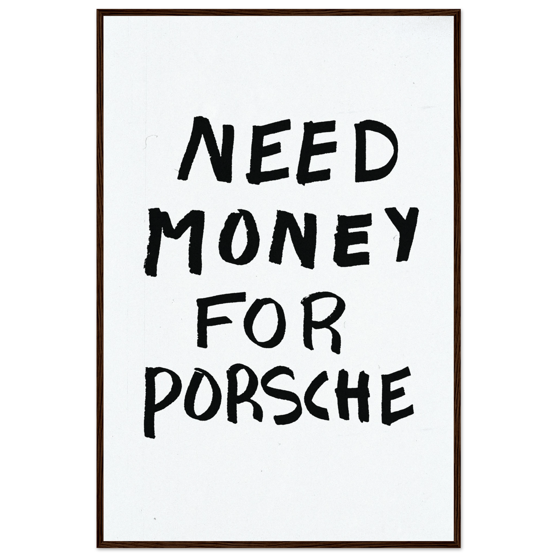 NEED MONEY FOR PORSCHE POSTER - ChordPrints