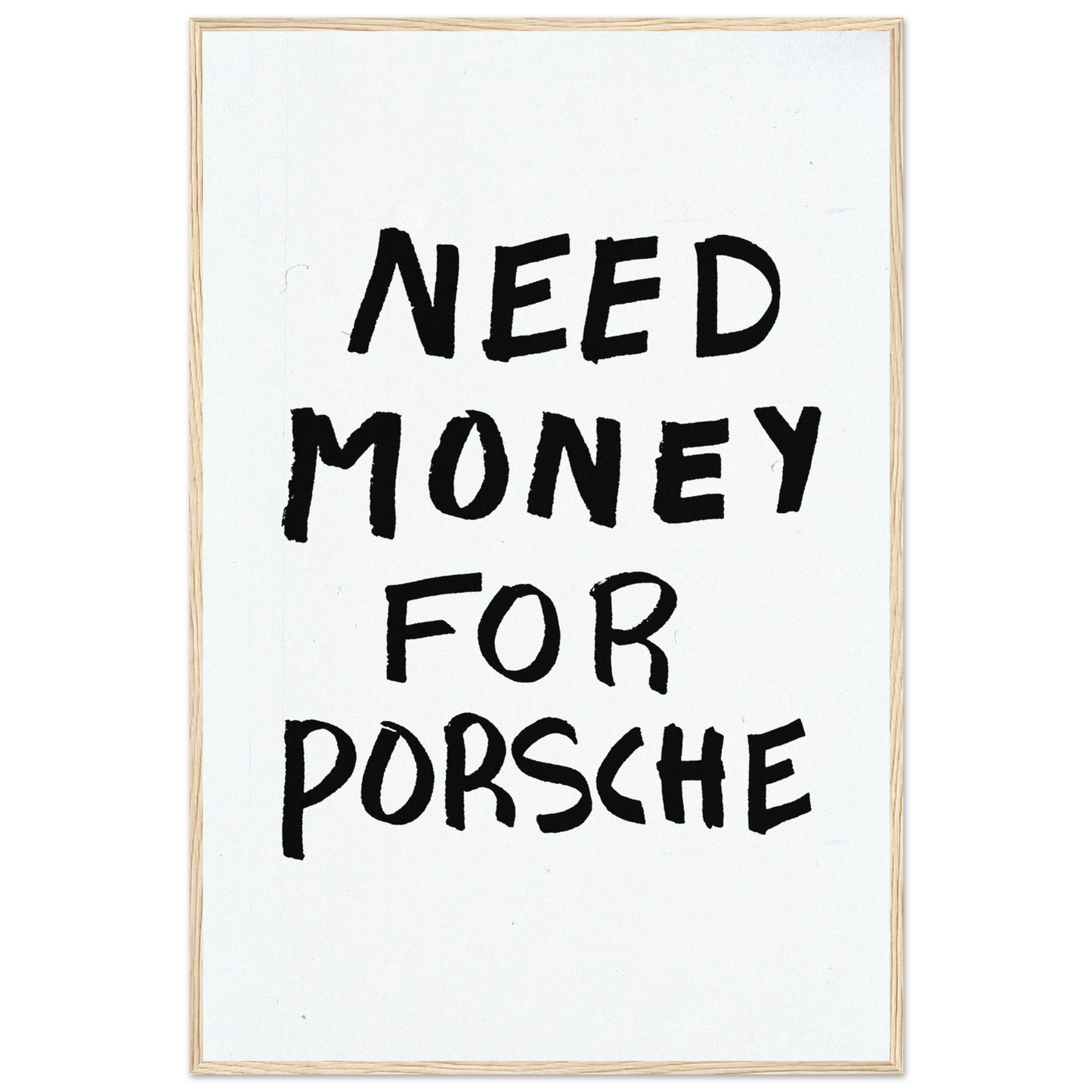 NEED MONEY FOR PORSCHE POSTER - ChordPrints