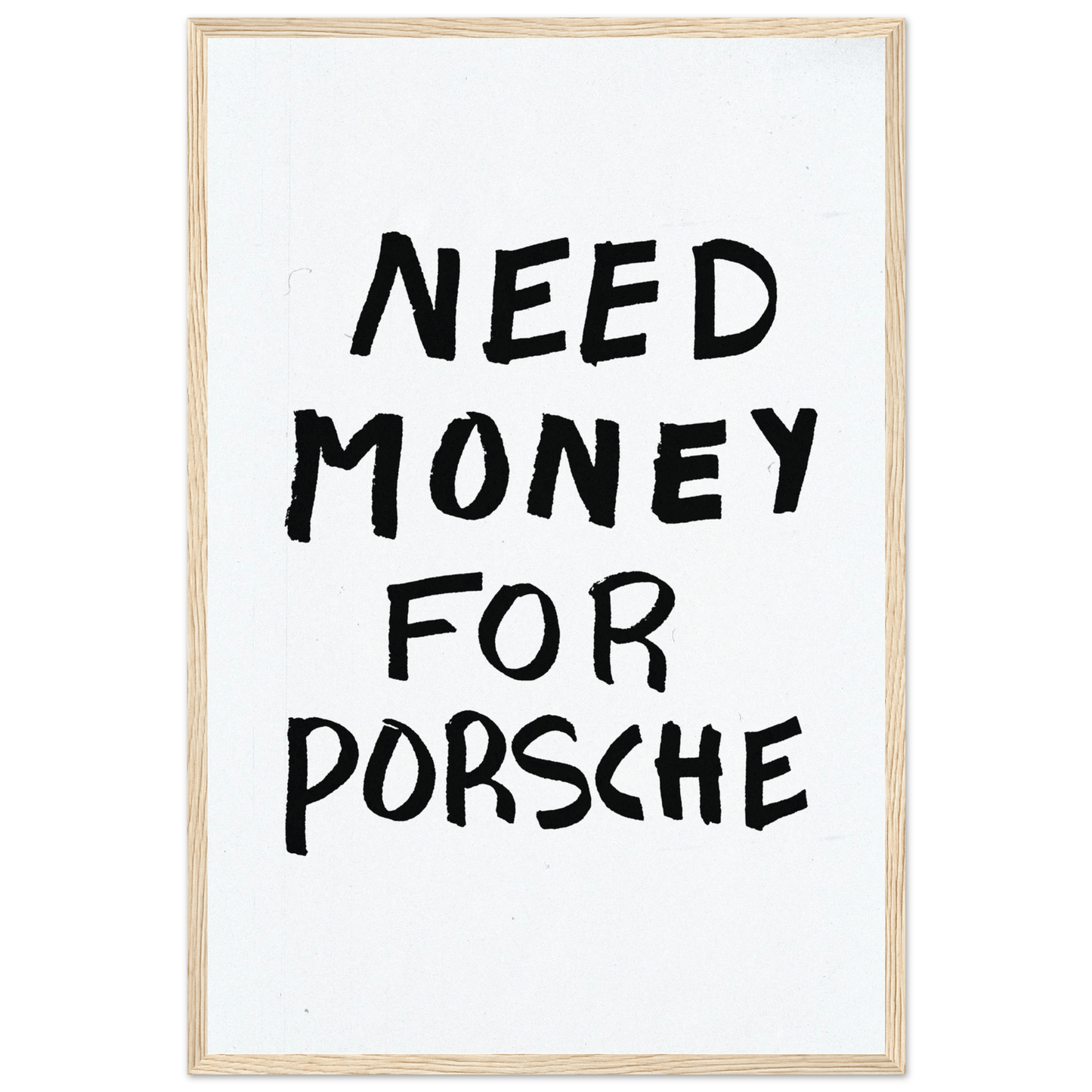 NEED MONEY FOR PORSCHE POSTER - ChordPrints