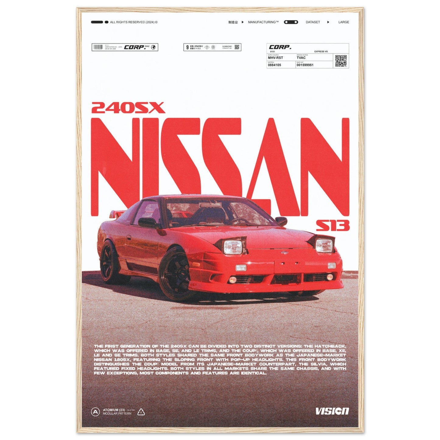 NISSAN 240SX POSTER - ChordPrints