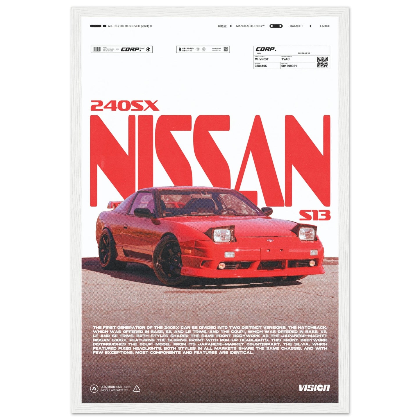 NISSAN 240SX POSTER - ChordPrints