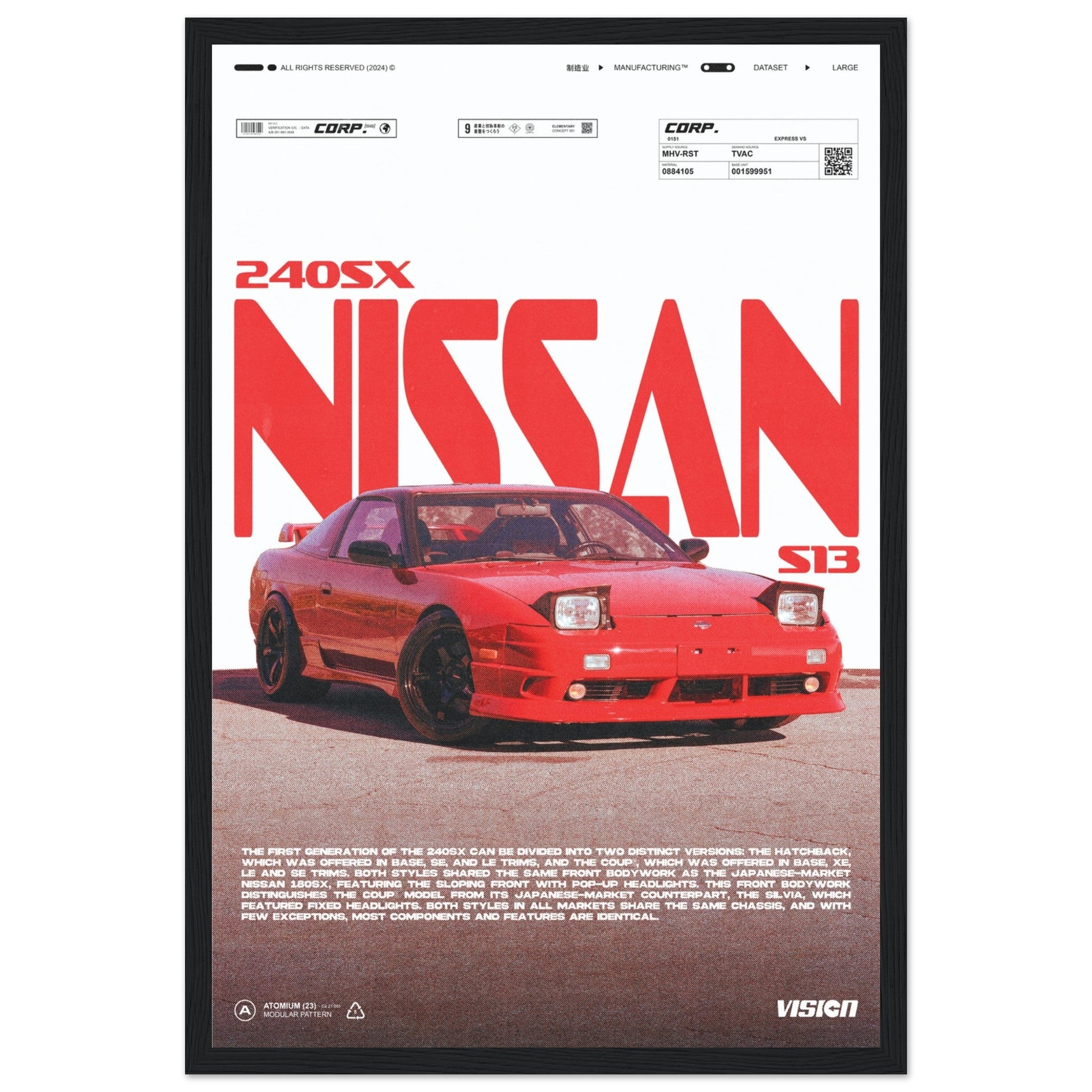 NISSAN 240SX POSTER - ChordPrints