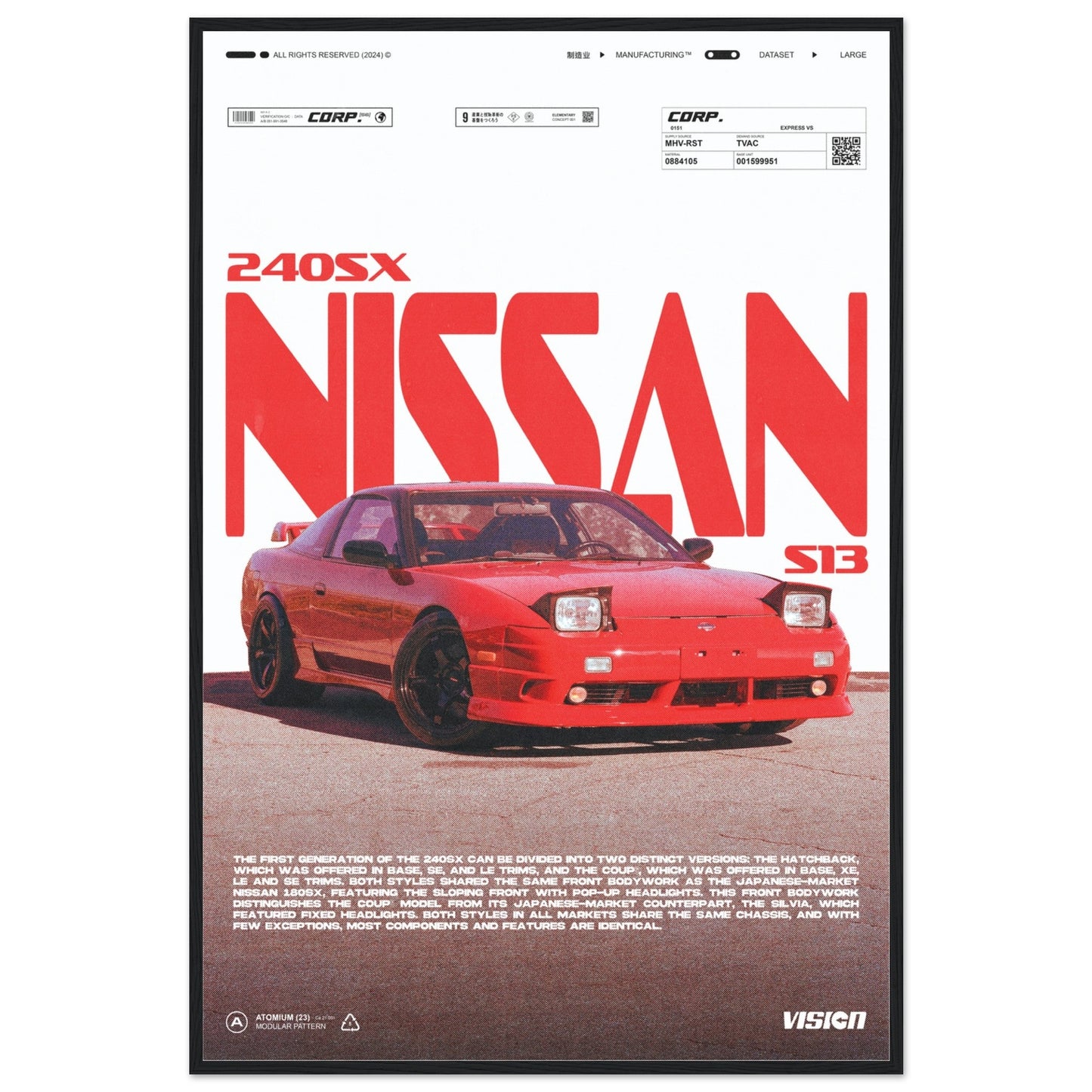 NISSAN 240SX POSTER - ChordPrints