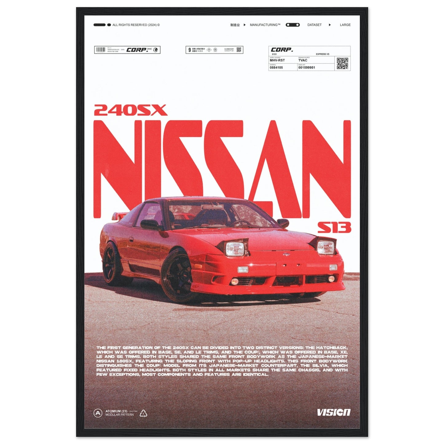 NISSAN 240SX POSTER - ChordPrints