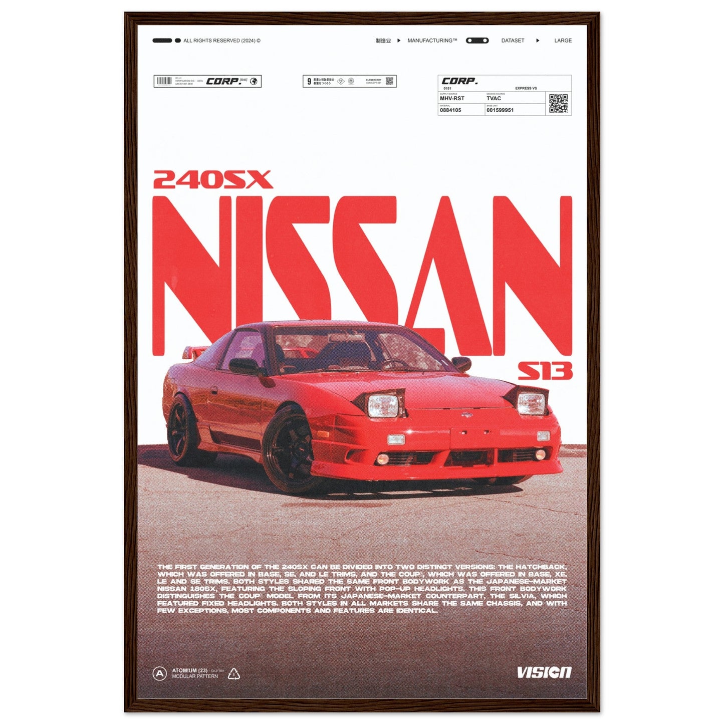 NISSAN 240SX POSTER - ChordPrints